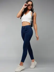 DOLCE CRUDO Women Mid-Rise Stretchable Skinny Fit Jeans