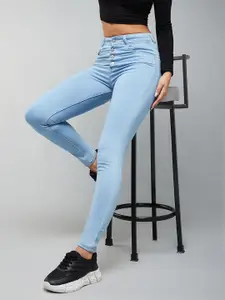 DOLCE CRUDO Women Skinny Fit Stretchable High-Rise Jeans