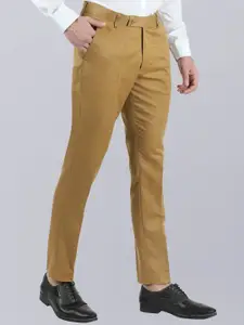 VEI SASTRE Men Mid-Rise plain Smart Slim Fit Formal Trousers