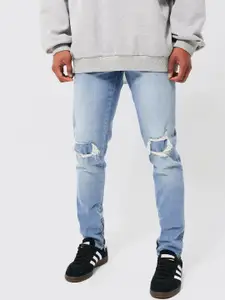 boohooMAN Mildly Distressed Light Fade Stretchable Jeans