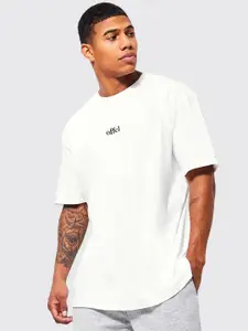 boohooMAN Oversized Drop-Shoulder Sleeves Pure Cotton T-shirt