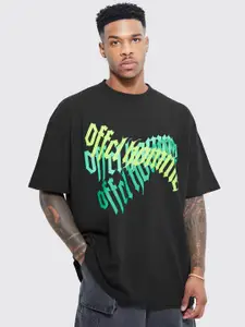 boohooMAN Offcl Homme Printed Drop-Shoulder Sleeves Oversized T-shirt