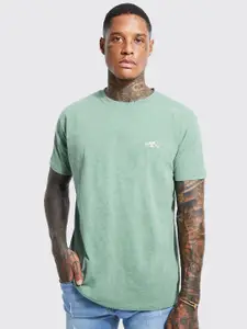 boohooMAN Cotton Drop-Shoulder Sleeves T-shirt