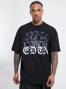 boohooMAN Gothic Printed Drop-Shoulder Sleeves Slim Fit T-shirt