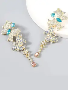 AVANT-GARDE PARIS Gold-Plated Butterful Design Contemporary Drop Earrings