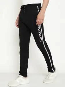 Octave Men Typography Printed Cotton Track Pants