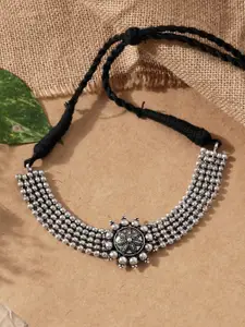 Fida Silver-Plated Oxidised Necklace