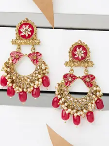Fida Gold Plated Crescent Shaped Chandbalis Earrings