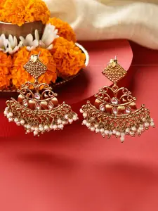 Fida Gold-Plated Kundan Chandbalis Earrings