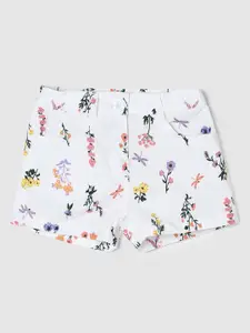 max Infant Girls Floral Regular Fit Pure Cotton Shorts