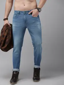 The Roadster Life Co. Men Slim Tapered Fit Heavy Fade Stretchable Jeans