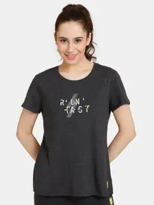 Rosaline by Zivame Round Neck Typography Print T-Shirt