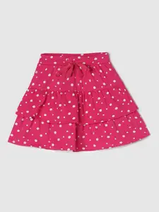 max Girls Printed Pure Cotton Flared Skirt