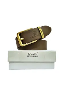 KAEZRI Men Textured Leather Belt