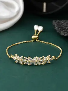 Silvermerc Designs Gold-Plated American Diamond Wraparound Bracelet