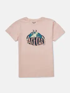 Gini and Jony Infant Typography Printed Cotton T-Shirt