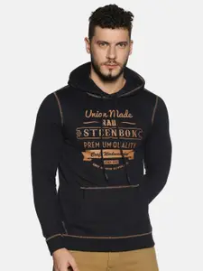 Steenbok Typography Printed Hooded Cotton Sweatshirt