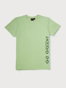 Gini and Jony Boys Typography Printed Cotton T-shirt