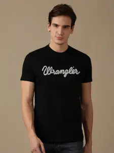 Wrangler Typography Printed Round Neck Short Sleeves Cotton T-shirt