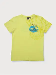 Gini and Jony Boys Graphic Printed Round Neck Cotton T-shirt