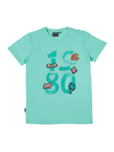 Gini and Jony Infant Boys Typography Printed Cotton T-shirt