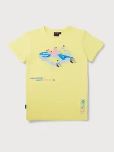Gini and Jony Infants Boys Typography Printed Cotton T-shirt
