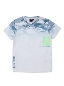 Gini and Jony Boys Abstract Printed Round Neck Short Sleeves Cotton T-shirt
