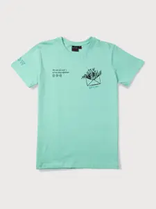 Gini and Jony Infant Boys Typography Printed Cotton T-shirt