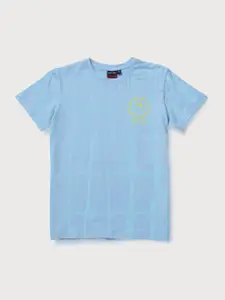 Gini and Jony Infant Boys Checked Cotton T-shirt