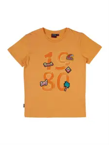 Gini and Jony Infant Boys Typography Printed Cotton T-shirt