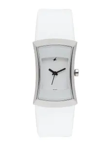 Fastrack Women White Analogue Watch NJ6093SL01C