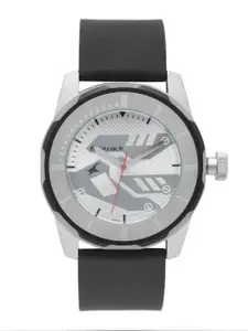 Fastrack Men Silver-Toned Dial Watch 3099SP01
