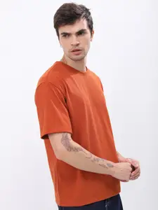 HIGHLANDER Men Popcorn Structured Oversized T-shirt