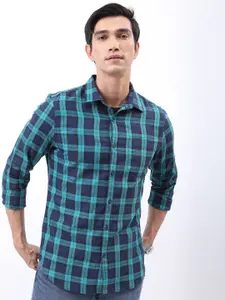 HIGHLANDER Slim Fit Tartan Checked Casual Shirt