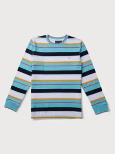 Gini and Jony Boys Horizontal Striped Cotton T-Shirt