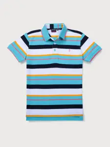 Gini and Jony Infant Boys Striped Polo Collar Cotton T-shirt
