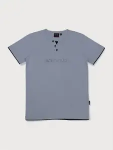 Gini and Jony Boys Henley neck Short Sleeves Cotton T-shirt