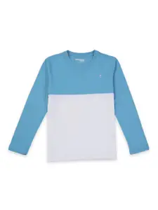 Gini and Jony Infant Boys Colourblocked Long Sleeves Cotton T-shirt