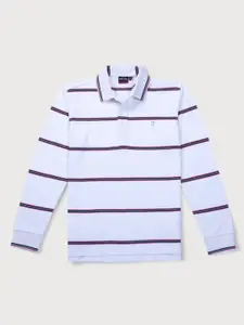 Gini and Jony Boys Polo Collar Striped Cotton T-shirt