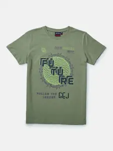 Gini and Jony Infant Typography Printed Cotton T-Shirt