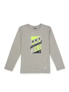 Gini and Jony Infants Boys Typography Printed Cotton T-Shirt