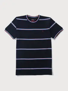 Gini and Jony Boys Striped Round Neck Short Sleeves Cotton T-shirt