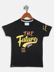 Monte Carlo Boys Typography Printed Cotton T-shirt