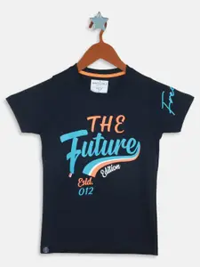 Monte Carlo Boys Typography Printed Pure Cotton T-shirt