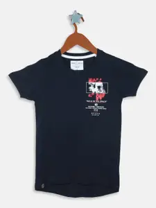 Monte Carlo Boys Graphic Printed Pure Cotton T-shirt