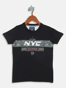 Monte Carlo Boys Typography Printed Round Neck T-shirt