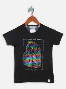 Monte Carlo Boys Round Neck Graphic Printed Pure Cotton T-shirt