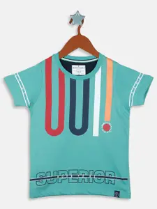 Monte Carlo Boys Typography Printed Pure Cotton T-shirt