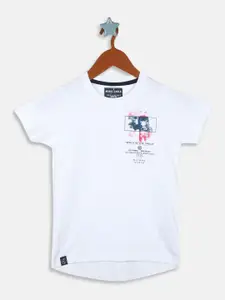 Monte Carlo Boys Graphic Printed Pure Cotton T-shirt