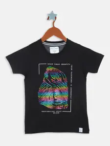 Monte Carlo Boys Typography Printed Round Neck Pure Cotton T-shirt